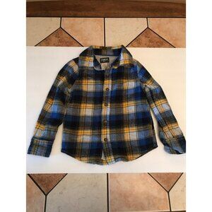Oshkosh flannel long sleeve button up shirt‎ boys size 4 / 5